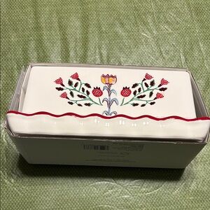 Threshold Butter Dish Stoneware, Decorative Floral Butter Dish